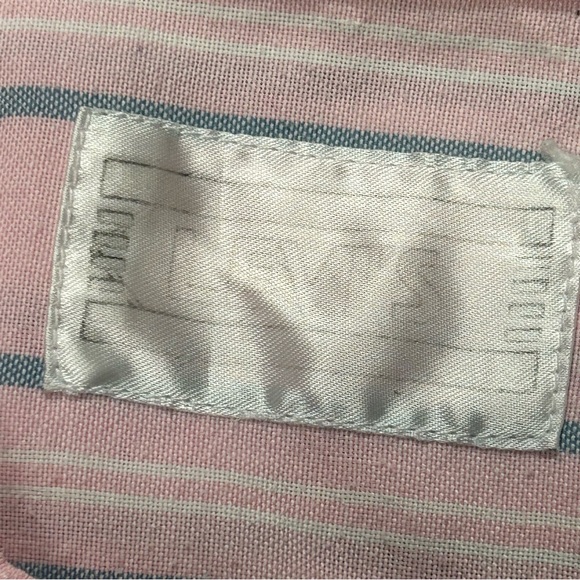 Vintage Levis Mens Button Down Shirt Sz S Short Sleeve Striped Pink 80s Hipster - Picture 2 of 9